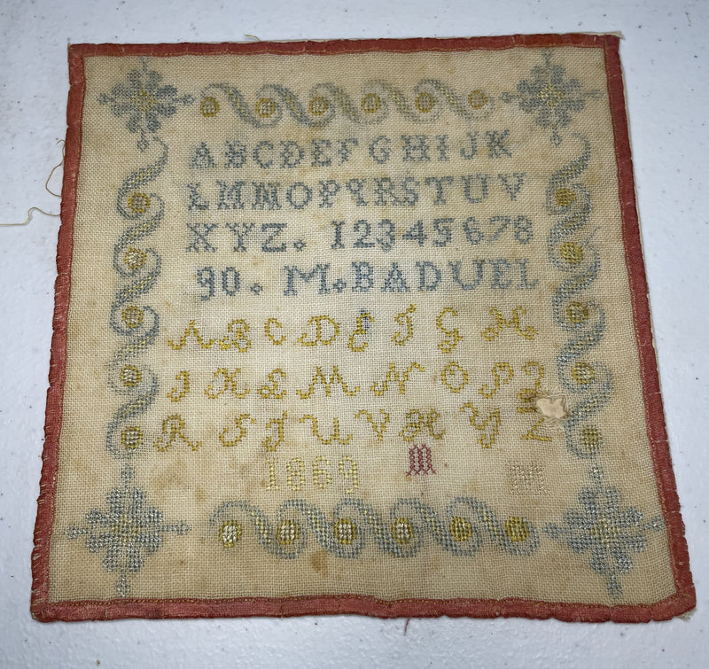 Reproduction of an Antique Sampler M.Baduel, 1869
