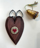 Tramp Art Heart Scissor Keeper with Petit Point Heart Pincushion KIT