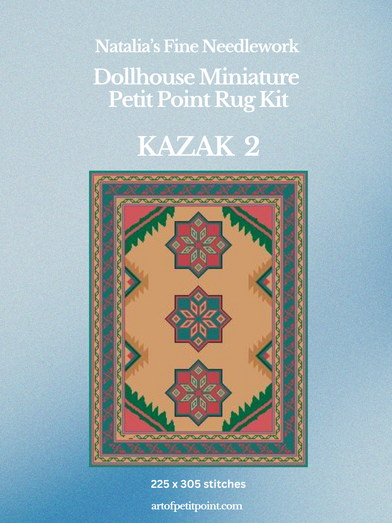 Kazak 2 Miniature Carpet Petit Point Kit