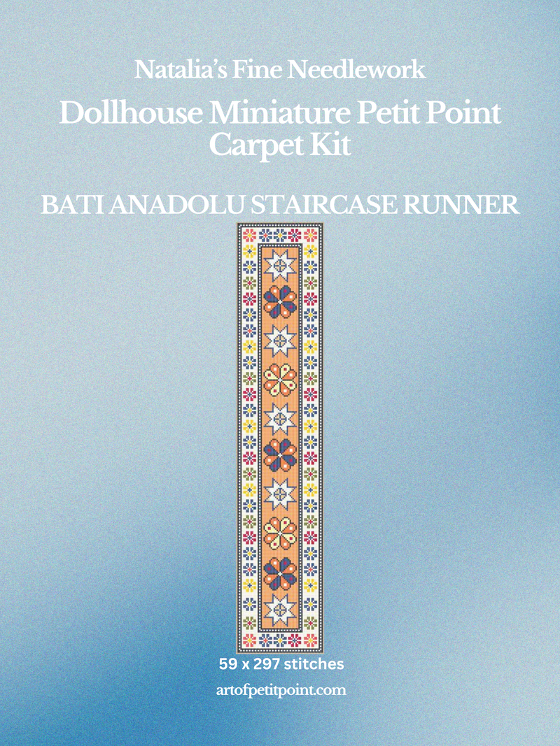 Bati Anadolu Miniature Staircase Runner Petit Point Kit