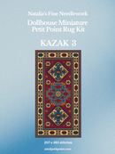 Kazak 3 Miniature Carpet Petit Point Kit