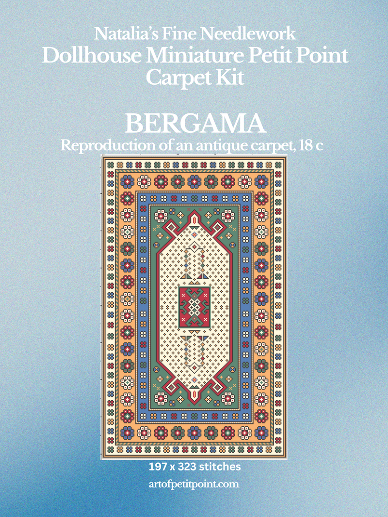 Bergama 18 c Miniature Carpet Petit Point Kit