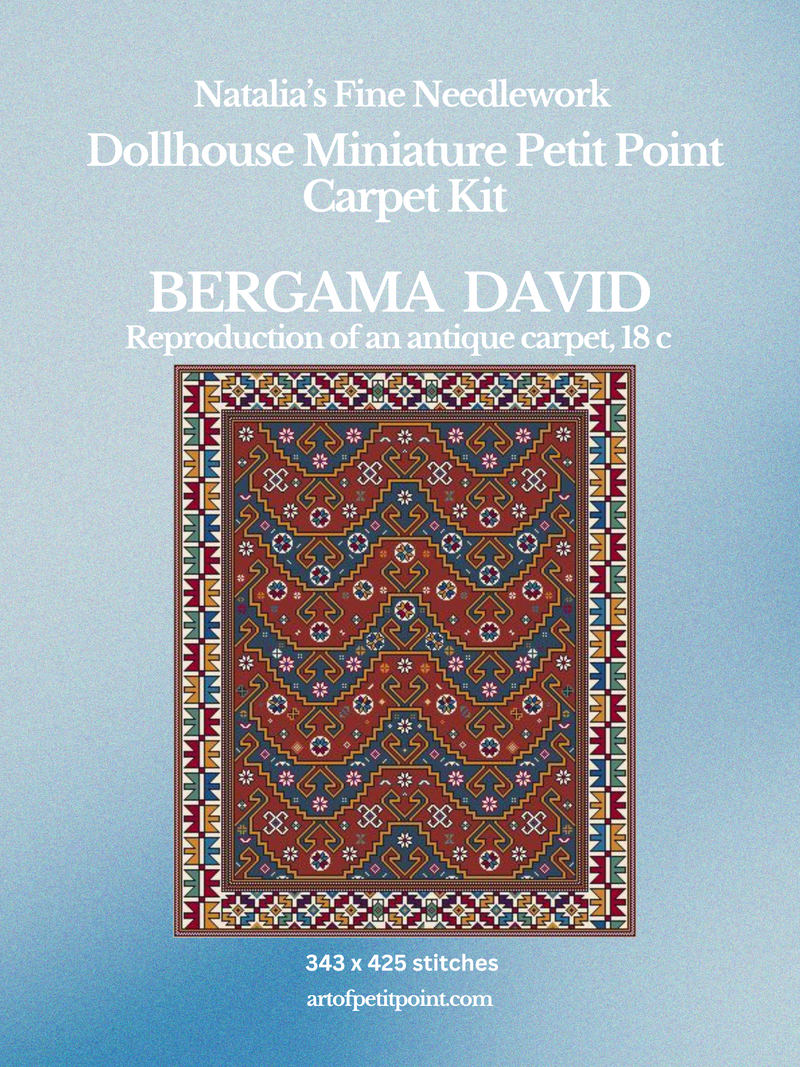 Bergama David Miniature Carpet Petit Point Kit