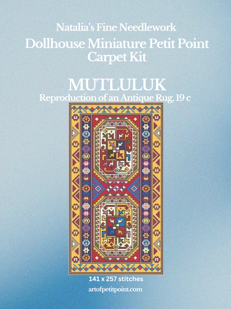 Mutluluk Miniature Carpet Petit Point Kit