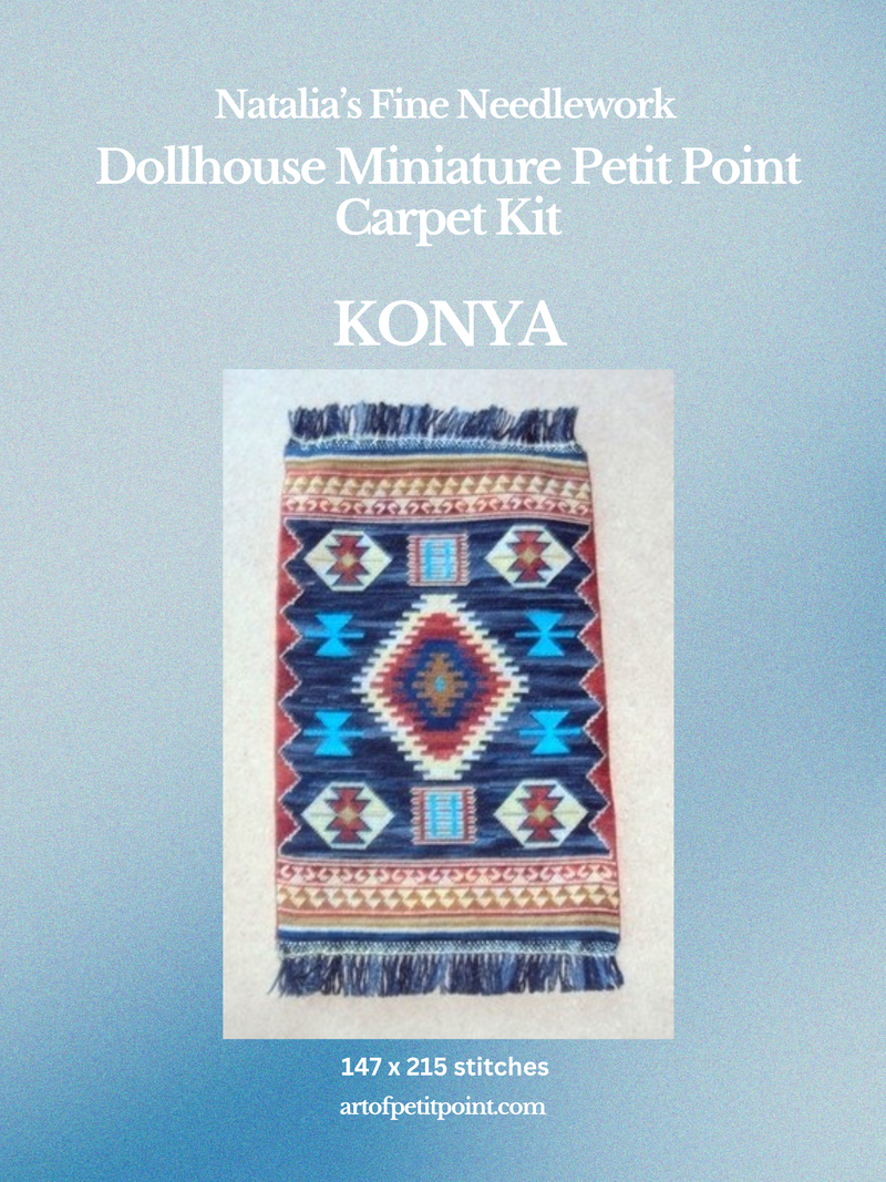 Konya Miniature Rug Petit Point Kit