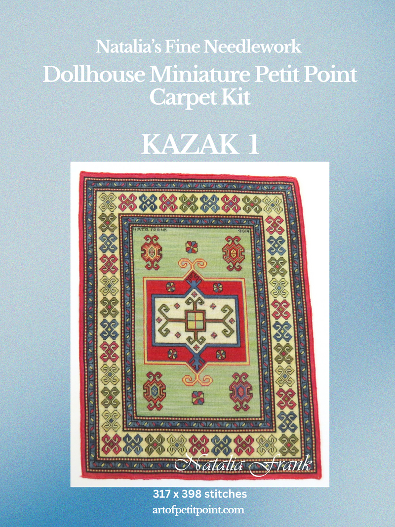 Kazak 1 Miniature Carpet Petit Point Kit