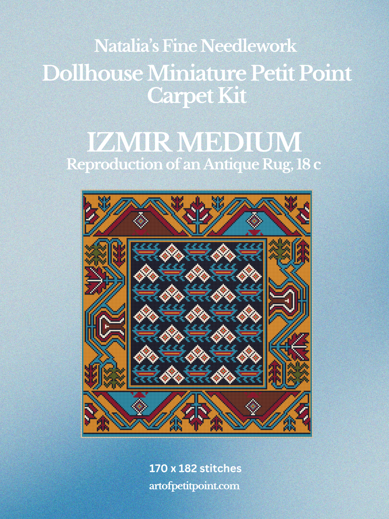 Izmir Medium Miniature Rug Petit Point Kit