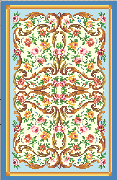 French Aubusson Rug Petit Point Kit