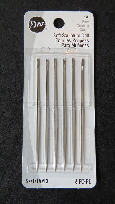 Dritz Soft Doll - Hand Needles, size 3, set of 6