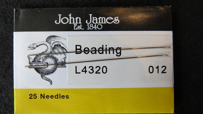 John James LONG Beading Needle size 12, 1 pc