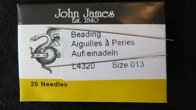 John James Beading Needle, size 13, 1 needle